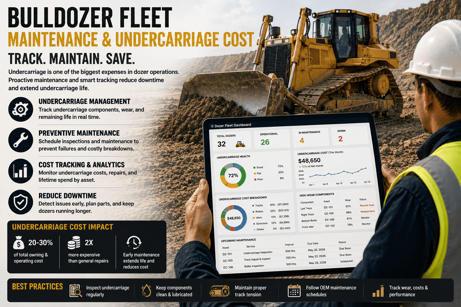 bulldozer-fleet-maintenance-undercarriage-cost