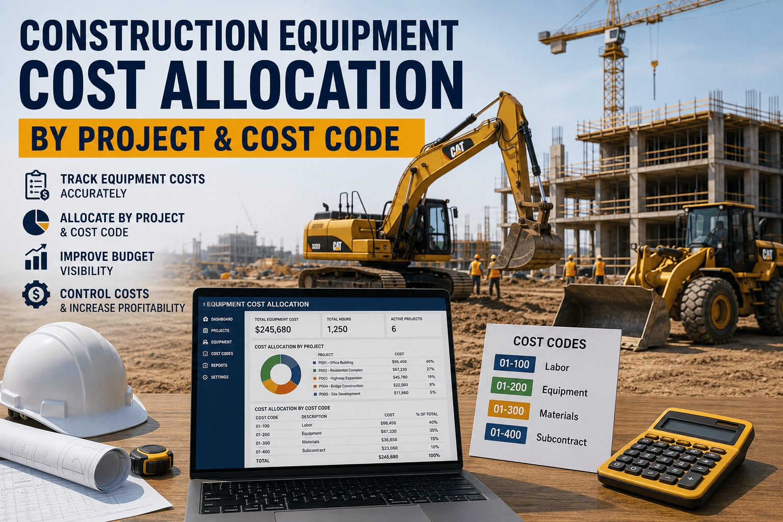 Construction Equipment Cost Allocation by Project and Cost Code