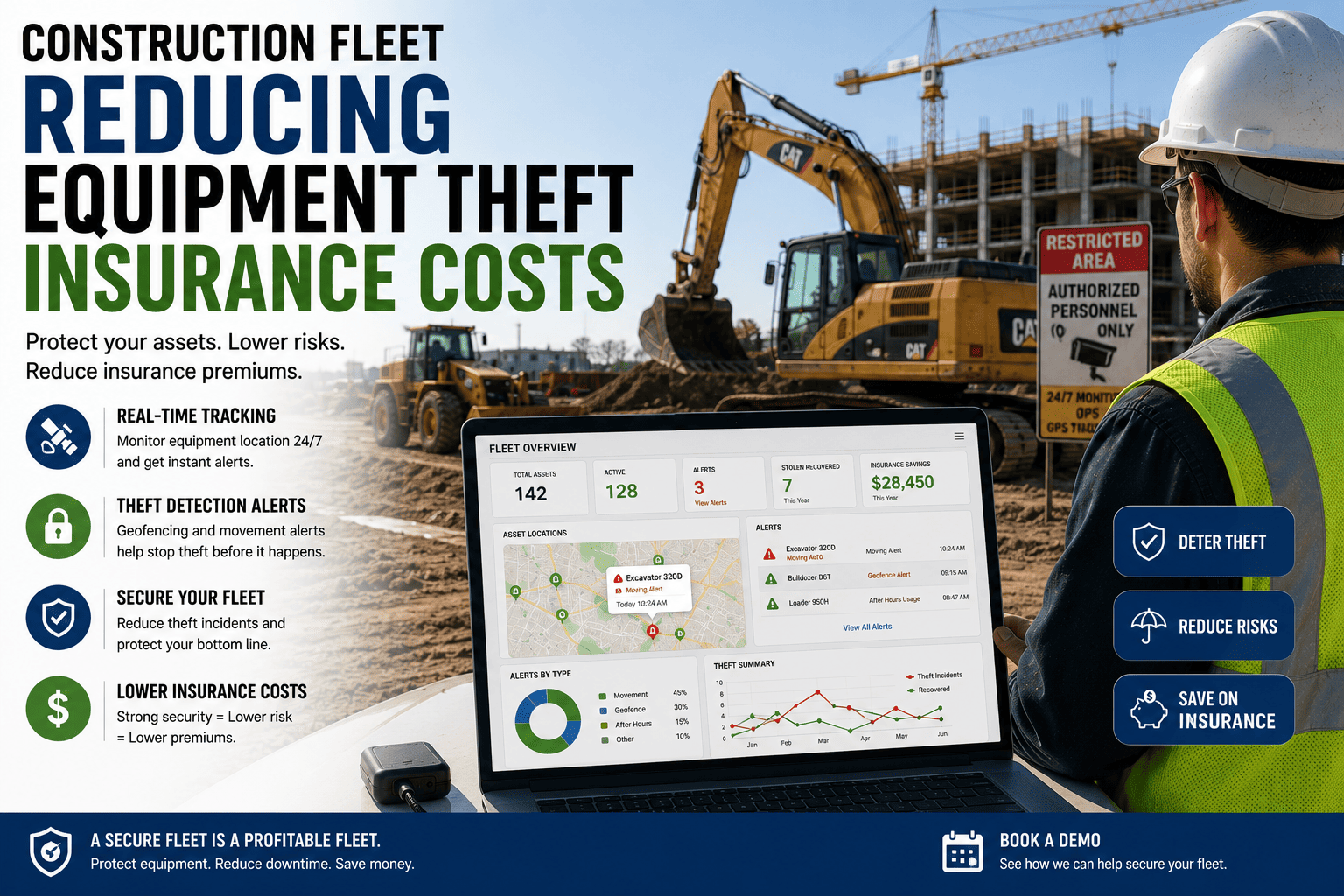 construction-fleet-reducing-equipment-theft-insurance-costs