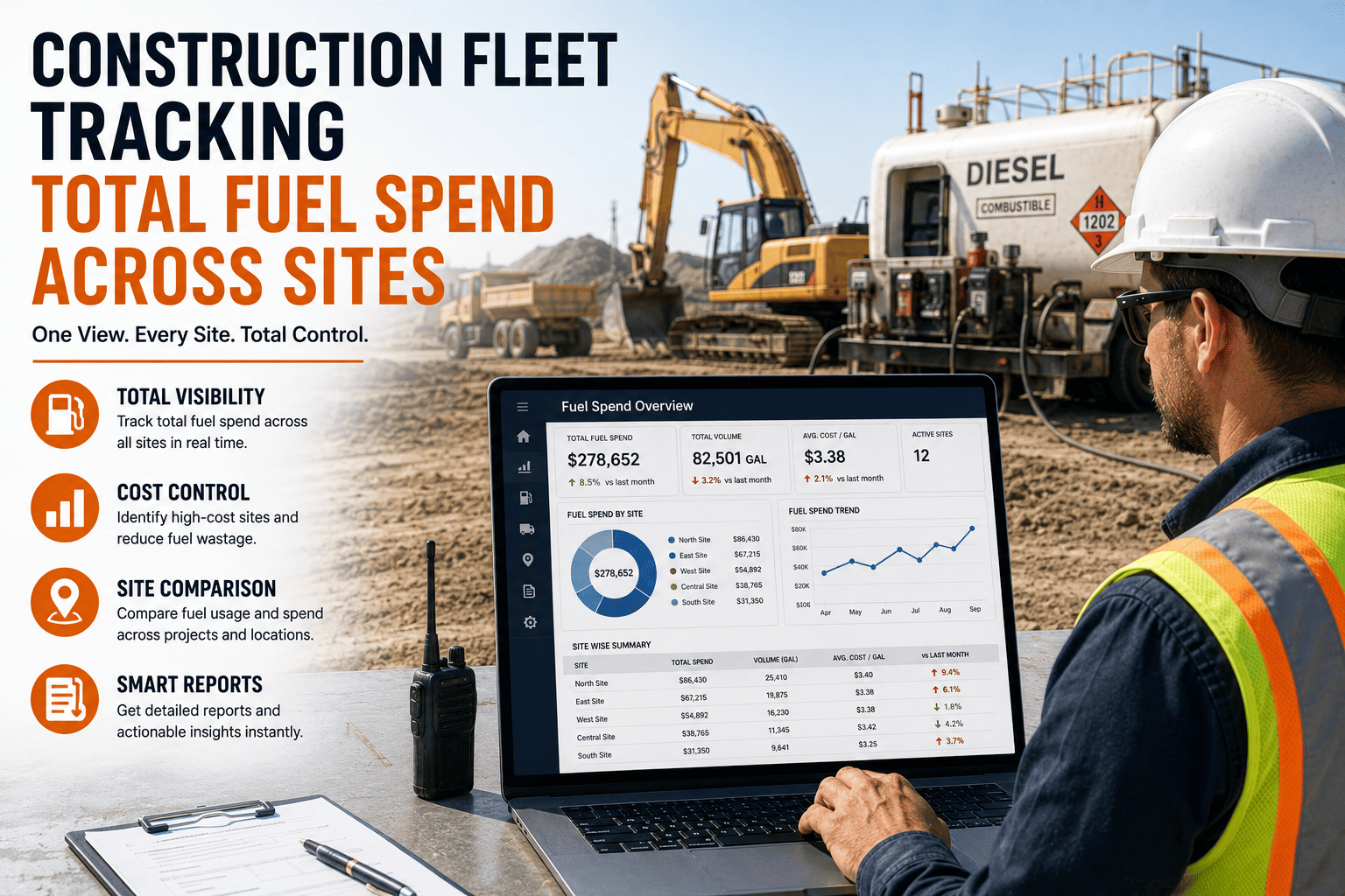 construction-fleet-tracking-total-fuel-spend-sites