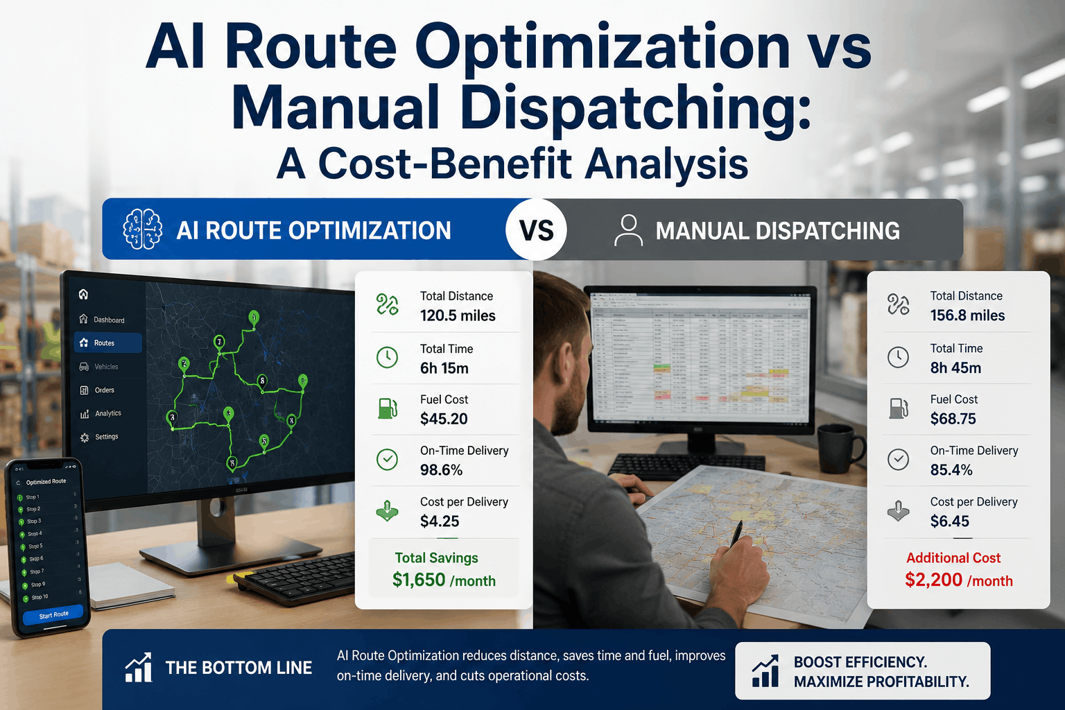 route-optimization-manual-dispatching-cost-benefit