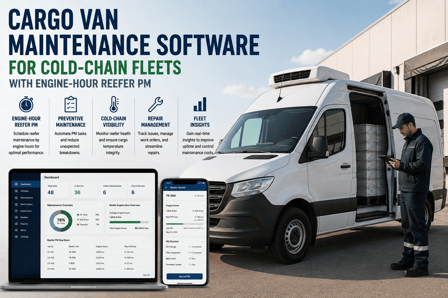 refrigerated-cargo-van-maintenance-software-engine-hour-reefer-pm