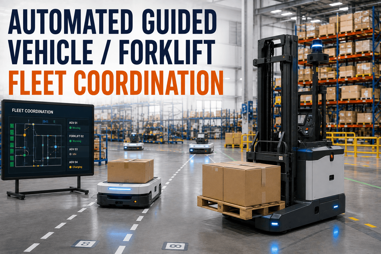 automated-guided-vehicle-forklift-fleet-coordination