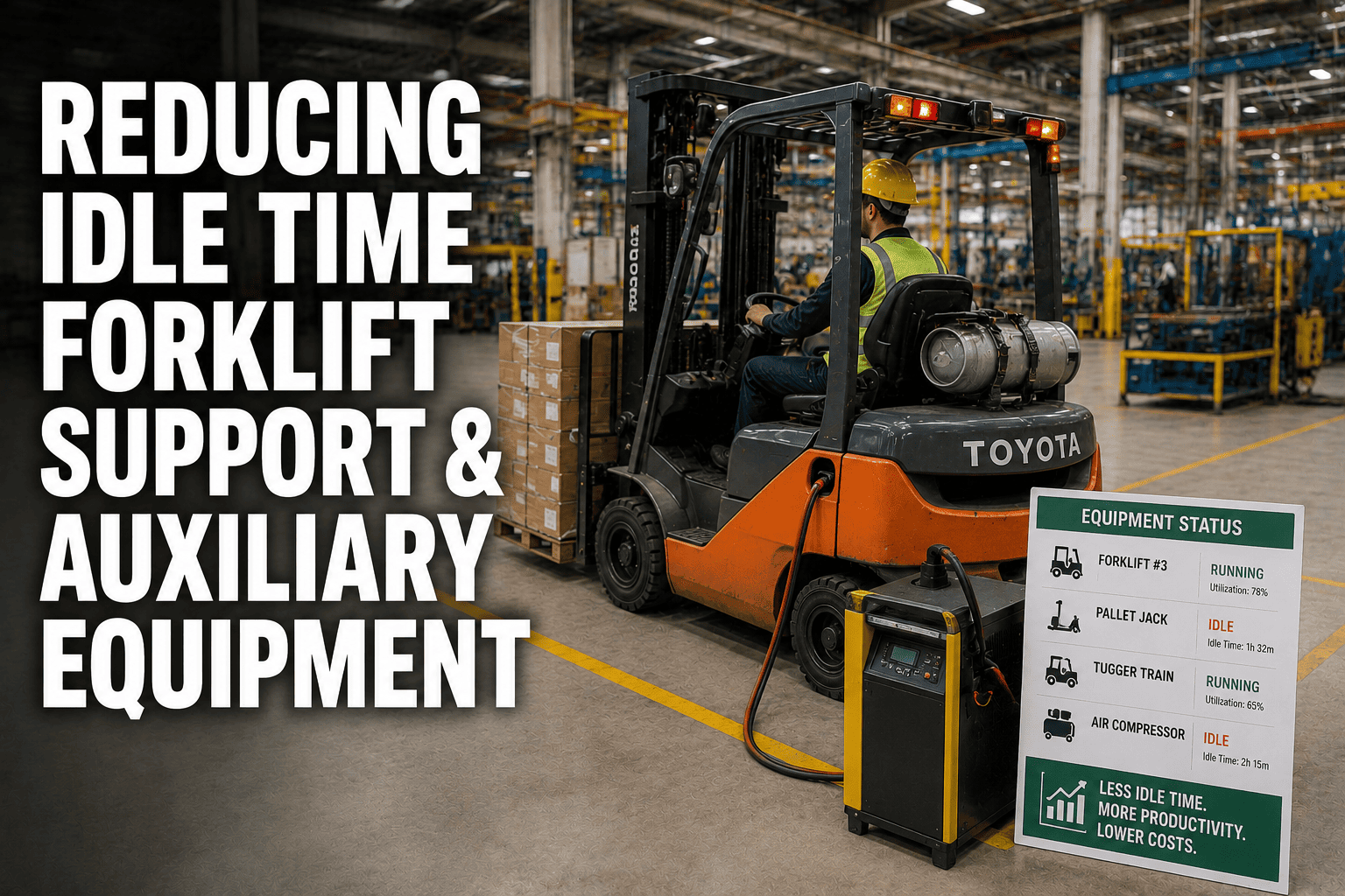 reducing-idle-time-forklift-support-auxiliary-equipment