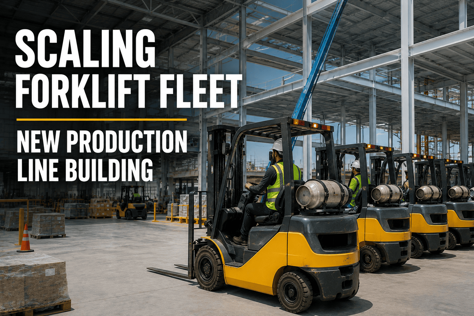 scaling-forklift-fleet-new-production-line-building