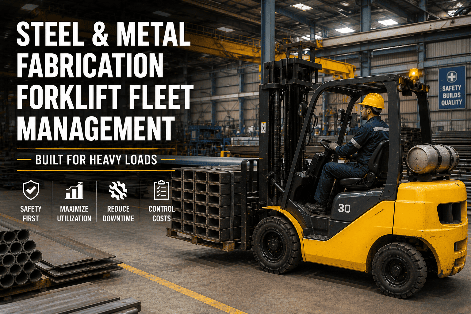 steel-metal-fabrication-forklift-fleet-management-heavy-loads