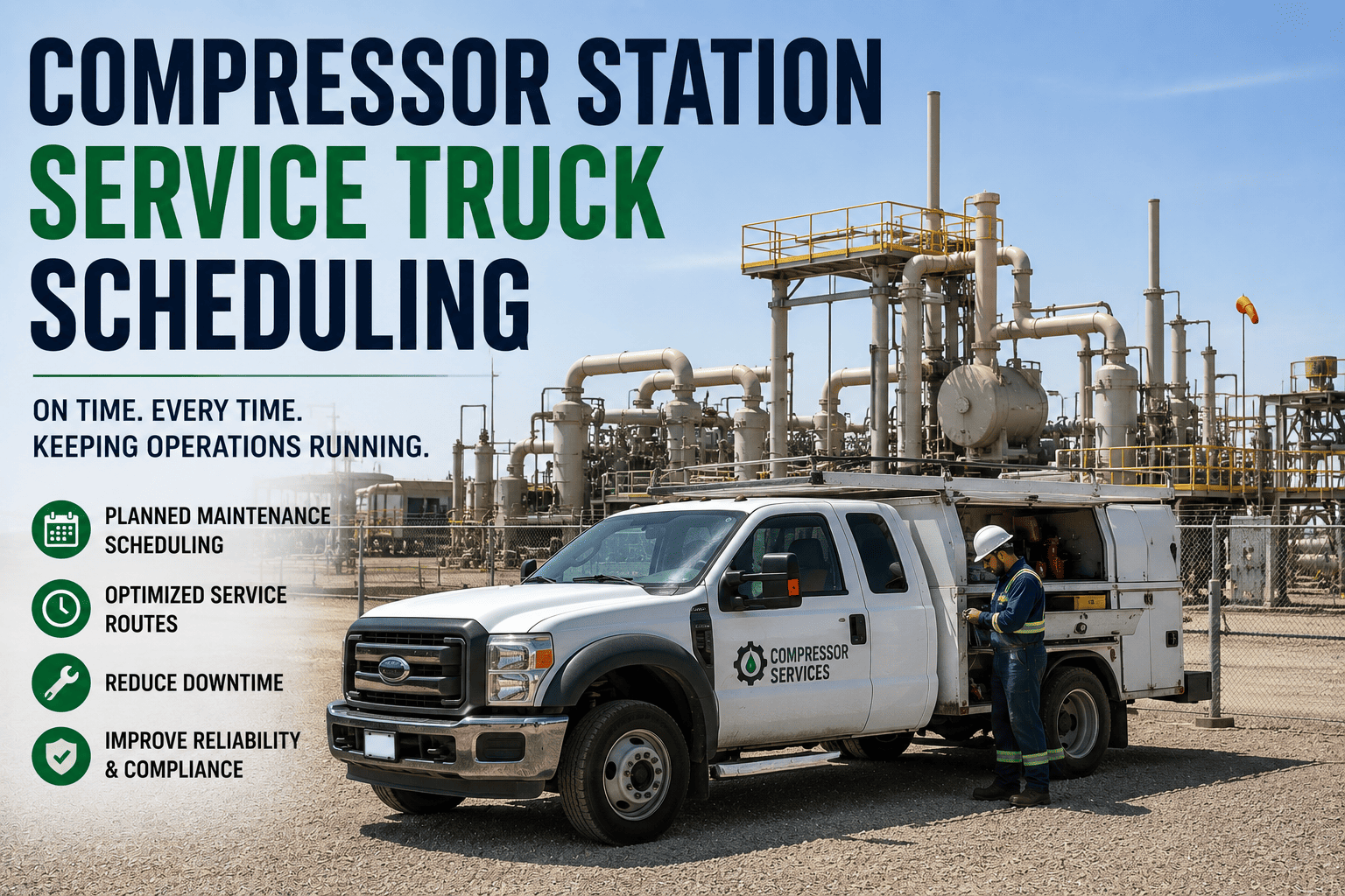 compressor-station-service-truck-scheduling