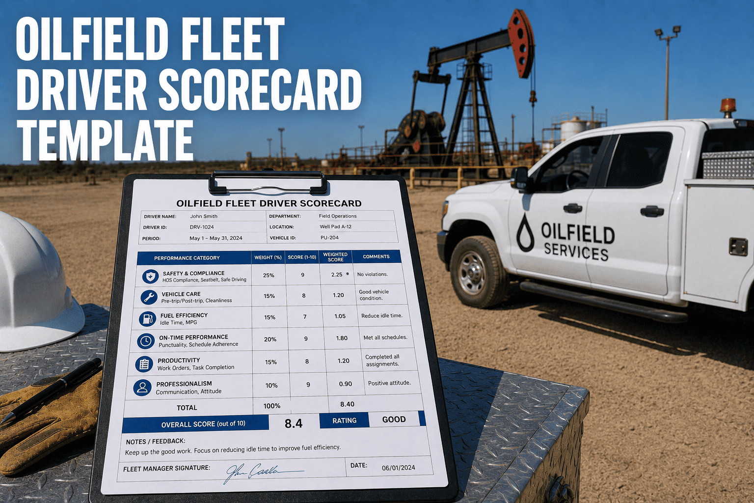 oilfield-fleet-driver-scorecard-template