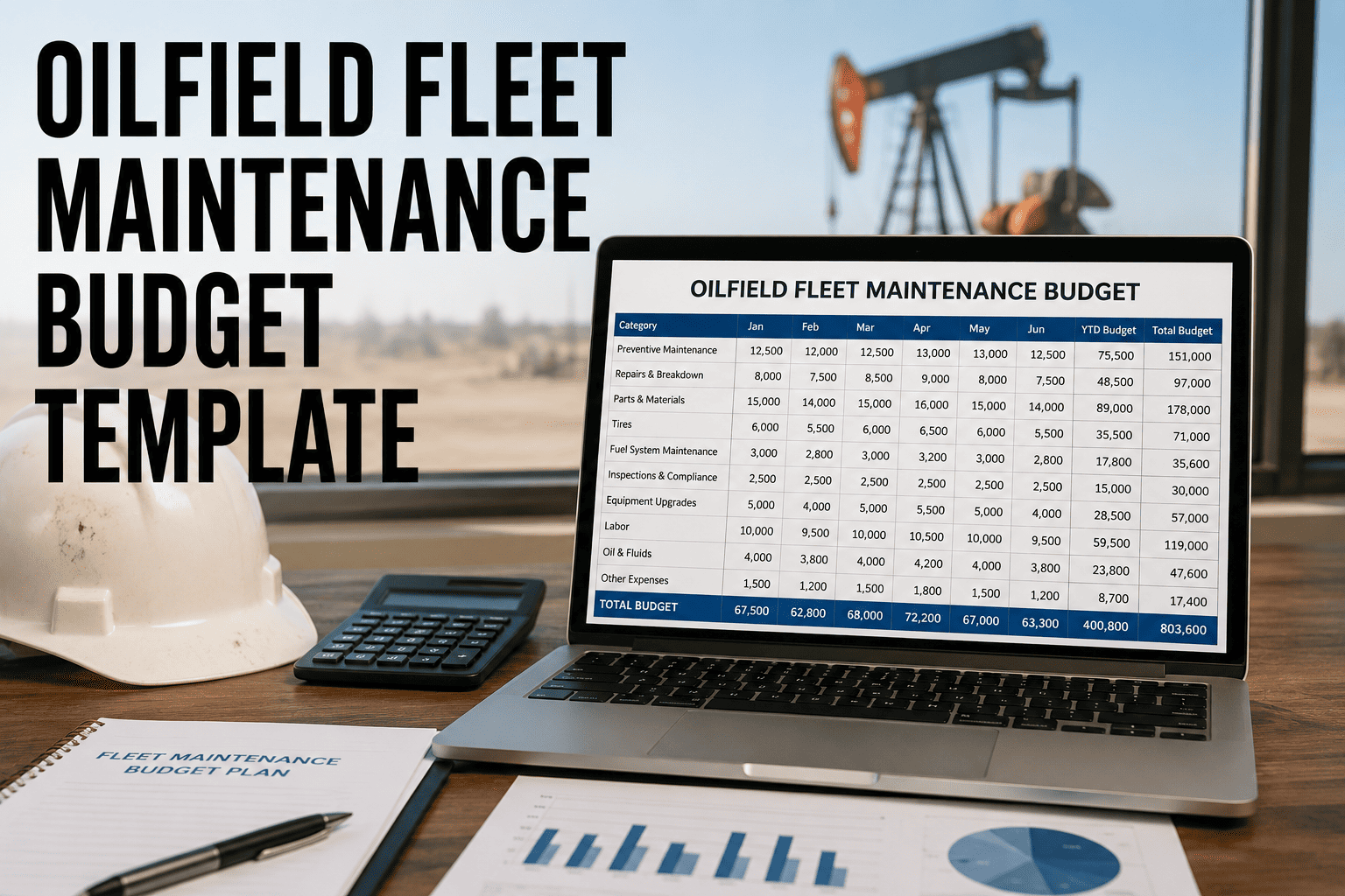 oilfield-fleet-maintenance-budget-template