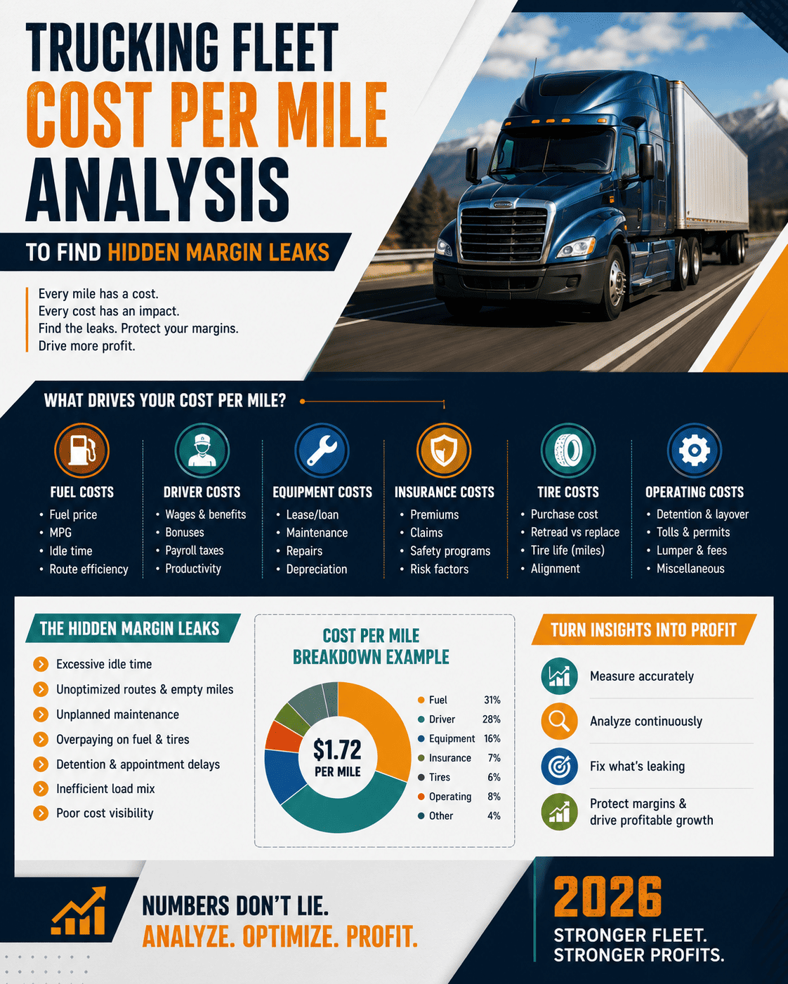 Trucking Fleet Cost Per Mile Analysis to Find Hidden Margin Leaks in 2026